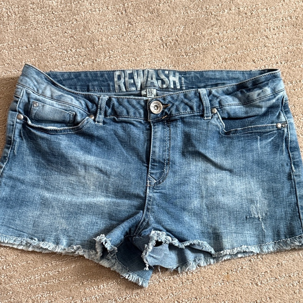 Rewash Distressed Blue Jean Shorts